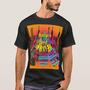 Regenbogen-Dollar$ Und $en$e Männer Spaß Schwarz T-Shirt