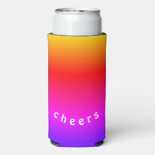 Regenbogen Dosenkühler Cheers - Benutzerdefinierte Selters Dosenkühler