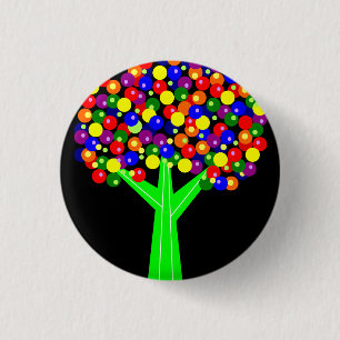 Regenbogen Dotberry Baum Button