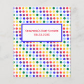 Regenbogen Dots Kinderdusche Vorhersagen und Ratsc (Rückseite)