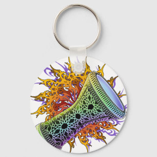 Regenbogen Doumbek Schlüsselanhänger