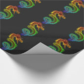 Regenbogen-Drache Geschenkpapier (Ecke)