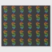Regenbogen-Drache Geschenkpapier (Flach)