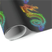 Regenbogen-Drache Geschenkpapier (Rolleneckpunkt)