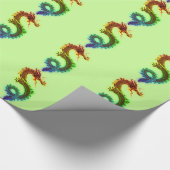 Regenbogen-Drache Geschenkpapier (Ecke)