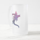 Regenbogen-Drache Mattglas Bierglas (Vorderseite Links)