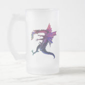 Regenbogen-Drache Mattglas Bierglas (Links)