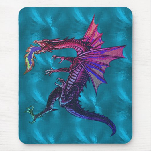 Regenbogen-Drache Mousepad (Vorne)