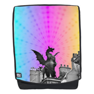 Regenbogen-Drache-Rucksack Rucksack