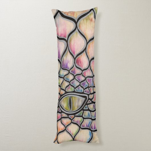 Regenbogen-Drache Seitenschläferkissen (Rückseite (Vertikal))