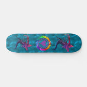 Regenbogen-Drache Skateboard (Horizontal)