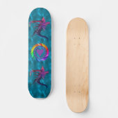 Regenbogen-Drache Skateboard (Vorderseite)