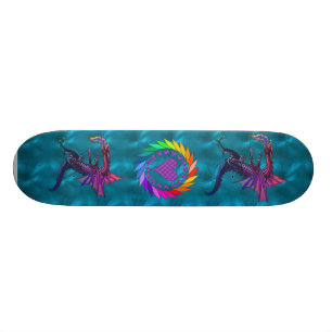 Regenbogen-Drache Skateboard