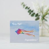 Regenbogen-Drachen Postkarte (Stehend Vorderseite)