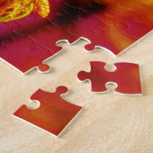 Regenbogen-Dragonfly auf Bernstein und Fuschia Puzzle (Seite)