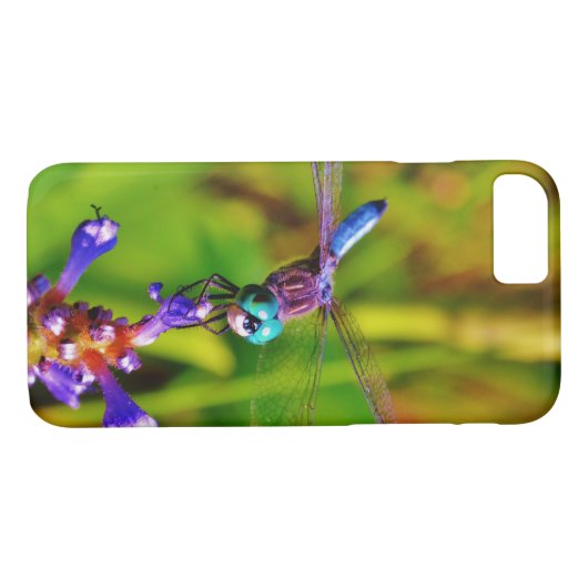 Regenbogen-Dragonfly und Blume Case-Mate iPhone Hülle (Rückseite (Horizontal))