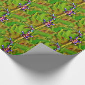 Regenbogen-Dragonfly und Blume Geschenkpapier (Ecke)