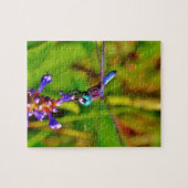 Regenbogen-Dragonfly und Blume Puzzle (Horizontal)