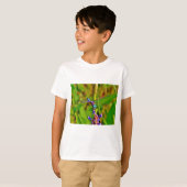 Regenbogen-Dragonfly und Blume T-Shirt (Vorne ganz)