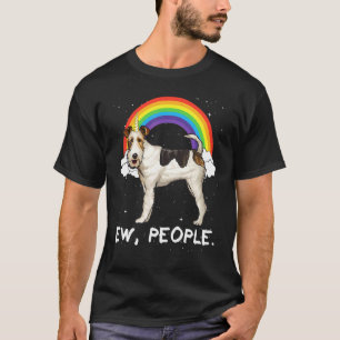 Regenbogen-Drahthaar-Foxterrier Ew Menschen Einhor T-Shirt