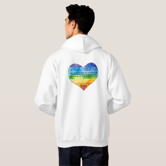 Regenbogen Drau Hoodie (Schwarz voll)