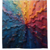 Regenbogen drehen sich um Dinge Duschvorhang (Vorderseite)