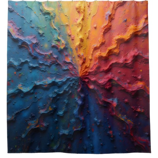 Regenbogen drehen sich um Dinge Duschvorhang (Vorderseite)