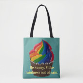 Regenbogen-Drehung sonnig Tasche (Vorderseite)