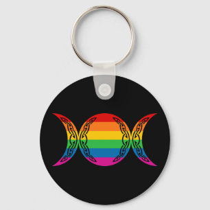 Regenbogen Dreifache Göttin Symbol Schlüsselanhänger