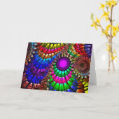 REGENBOGEN-DSCHUNGEL-GRUSS-KARTEN KARTE (Gelbe Blume)