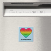 Regenbogen, du bringst mein Herz zum Lächeln Magnet (In Situ (Geschirrspüler))