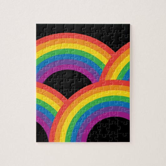Regenbogen dunkel puzzle (Vertikal)