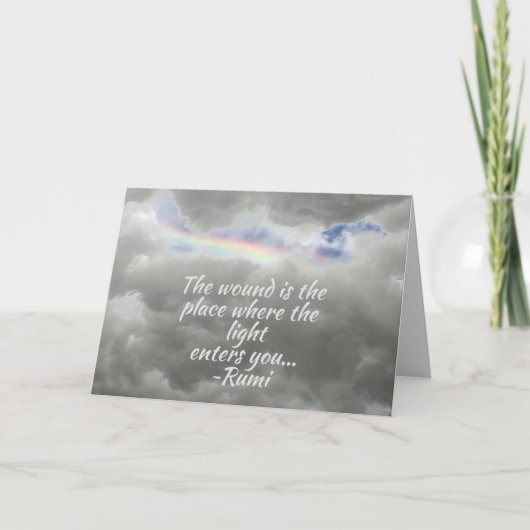 Regenbogen durch Storm Clouds Beileid Karte (Vorderseite)