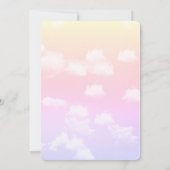 REGENBOGEN-DUSCHEN-WOLKE/BABYPARTY EINLADUNG (Rückseite)