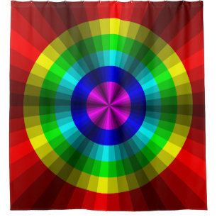 Regenbogen-Duschvorhang mit optischer Täuschung Duschvorhang