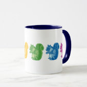 Regenbogen-Eichhörnchen Tasse (VorderseiteRechts)