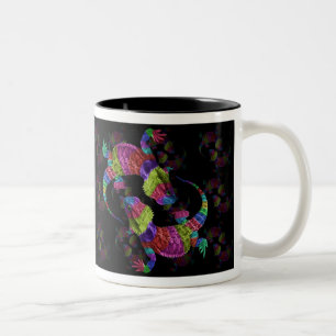Regenbogen-Eidechse Zweifarbige Tasse