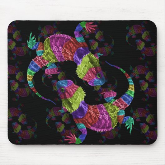 Regenbogen-Eidechsen Mousepad (Vorne)