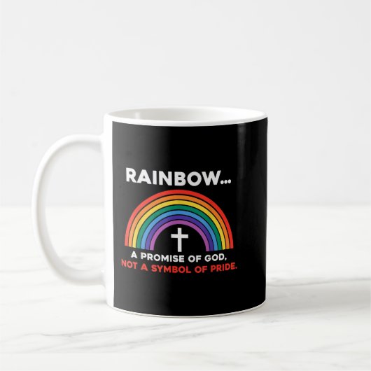 Regenbogen ein Versprechen Gottes nicht ein Symbol Kaffeetasse (Links)