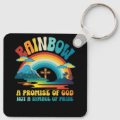 Regenbogen ein Versprechen Gottes nicht ein Symbol Schlüsselanhänger (Rückseite)