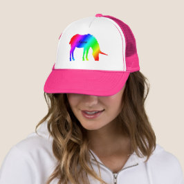 Regenbogen-Einhorn, addieren Namen Truckerkappe