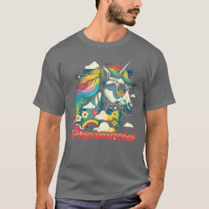 Regenbogen-Einhorn-Apotheker T-Shirt