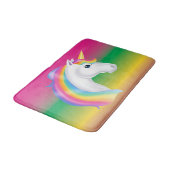 Regenbogen-Einhorn-Bad-Matte Badematte (Schrägansicht)