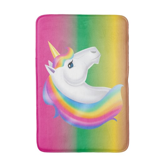 Regenbogen-Einhorn-Bad-Matte Badematte (Vorderseite Vertikal)