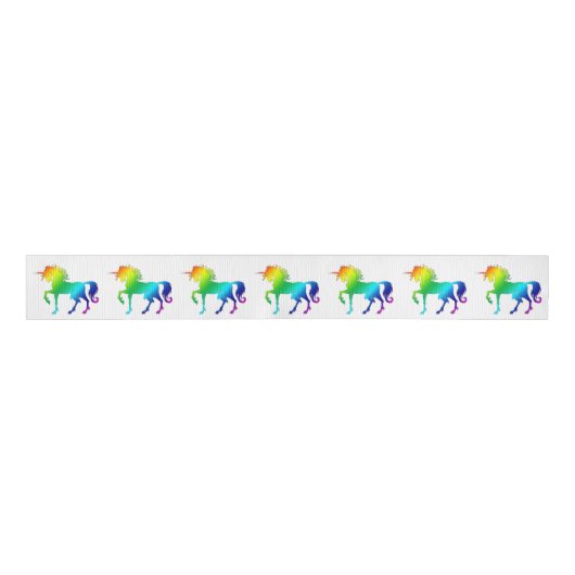 Regenbogen-Einhorn-Band Ripsband (Vorderseite)