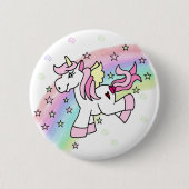 Regenbogen-Einhorn Button (Vorderseite)