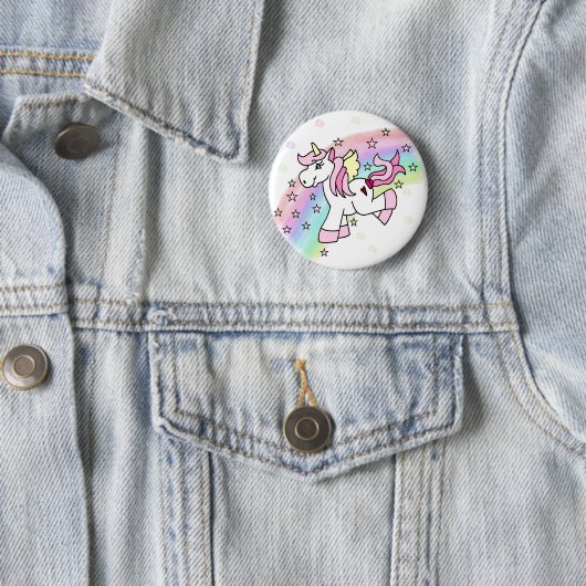 Regenbogen-Einhorn Button (Beispiel)