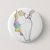 Regenbogen-Einhorn Button (Vorderseite)