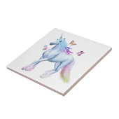 Regenbogen-Einhorn Fliese (Seite)