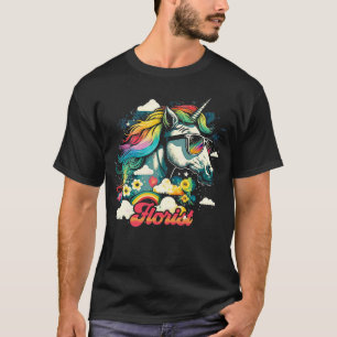 Regenbogen-Einhorn-Florist T-Shirt